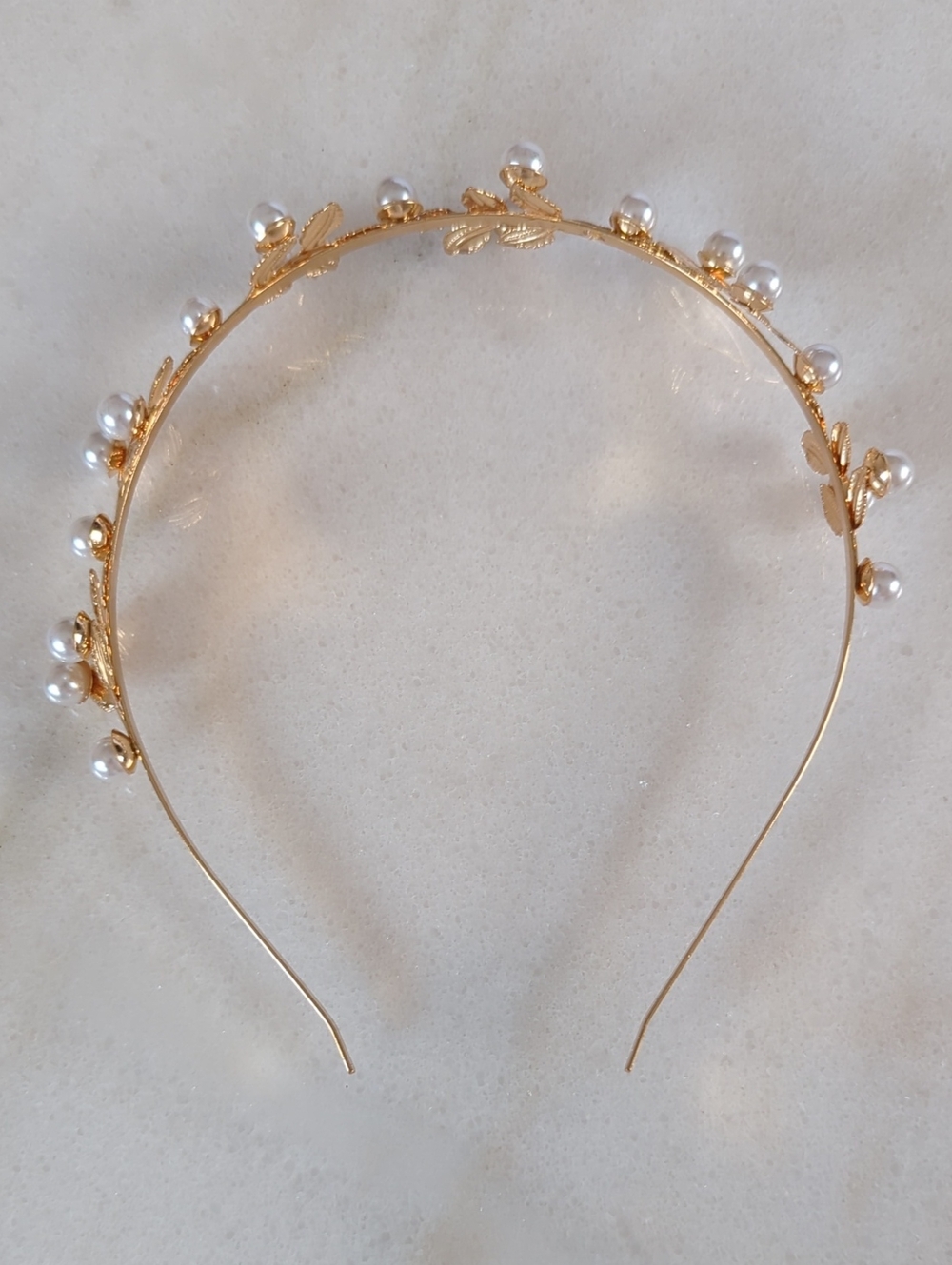 NWT Gold Pearl Accent Headband